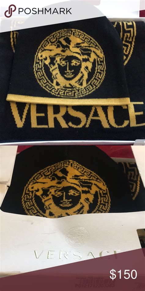 versace hat scarf set|Versace tribute scarf.